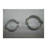 23 - 27mm Zinc Plated Double Ear Hose Clamps For Connection Anti - Corrosion thumbnail-1