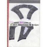 311 Shoes Rhinestuds Octagon Studs Iron on Hot-fix Heat Transfer Design 1