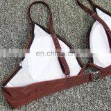 2017 Explosion Brown Rims Bikini Two Piece Split Swimsuit thumbnail-3