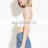 Ladies Floral Mesh Crop Top Plain thumbnail-2