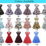 Belle Poque Stock Cap Sleeve V-Neck 17 Patterns Cotton Vintage Retro 50s Dress BP000001-4 thumbnail-6