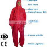 One Time Use SMS Workwear / Nonwoven Disposable Coverall