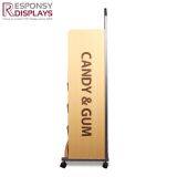Metal and Wood Candy Food and Snack Chocolate Bars Gum Display Shelf for Supermarket thumbnail-3