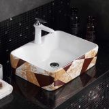 Dinning room ceramic rectangle colored made in china chaozhou single hole basin sink