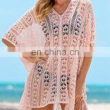 Plus size Сексуальный пляжный купальник-кавер-ап, трикотажная купальник-кавер-ап, палео-туника для пляжа, сарафан-кавер-ап для женщин на пляже, купальник-кавер-ап thumbnail-4