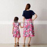 Unicorn Mommy and Me Clothes Summer Floral Printed Mother Daughter Dresses Toddler Kids Baby Girls Sundresses Vestidos thumbnail-4