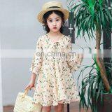 Teens Girls Fashion Floral Long Sleeve Dress Summer 2020 Kids Baby Cute Casual Princess A-line Chiffon Dresses thumbnail-4