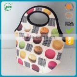 Neoprene Insulated Lunch Bag With Macaroon Pattern thumbnail-1