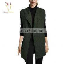 Женский безрукавный вязаный жилет из шерсти, женская безрукавная кардиган thumbnail-1