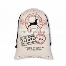 2021 Hot Selling Christmas Sack Canva Bag Cotton Drawstring With Customized Logo Sublimation Blank Christmas Santa Gift Bag thumbnail-5