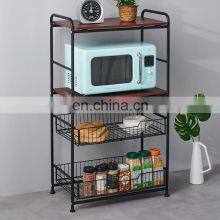 Hot Sale In 2022 Movable Kitchen Shelf Storage Racks Storage Cabinet Shelf thumbnail-2