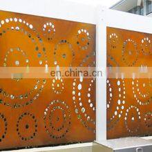 China Laser Cut Decorative Panels Wall Partition Corten Garden Divider Outdoor Metal Privacy Screens thumbnail-5