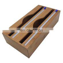 2 in 1 Kitchen Stretch Film Wrap Organizer Dispenser With Cutter Food Heat Shrink Plastic Wrap Sealer Dispenser thumbnail-1