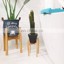 High Quality Eco Friendly Modern Indoor Wooden Bamboo Garden Supplies Adjustable Plant Pots Display Stands Tall Square thumbnail-4