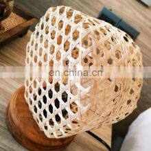 Trendy Round Shaped Bamboo Table Lamp - Desk Lamp, Woven Wicker Lamp Shade Vietnam Manufacturer thumbnail-4
