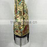 The Latest Tassel Printing Kimono Cardigan Types Ladies' Blouse thumbnail-4