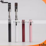 Manual CBD oil glass vape pen,flat metal drip tips cbd cartridge 1ml