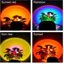 Romantic Rainbow Table Lamp Decoration Sun Rise Sunset Projection Lamp Sunset Light thumbnail-3
