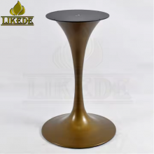 Hot Sale Antique Brass Bronze Coating Painting Steel Iron Elegant Tulip Table Base for Furniture Legs thumbnail-2