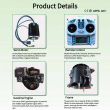 Vigorun Robot Weed Cutter Quick-Change Attachment System Remote Controlled Motorcycle Mulcher thumbnail-3