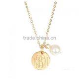 Monogrammed Simply Sweet Pearl Necklace Design thumbnail-1