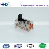 high quality 3 position 2p3t vertical slide switch