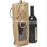 Fashion promotion print eco jute bottle bag