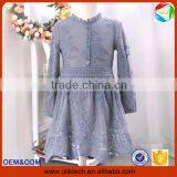 2016 New Arrival Fashion Party Kid Dress for 2-6T Lace Ruffle Child Dress Wholesale Elegant Spring Girl Dress (ulik-N007)