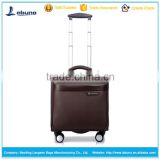 trolley luggage for business airport boarding PU 16inch luggage