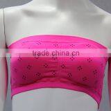 Polka Dots Printed Design Seamless Bandeau Bra thumbnail-1