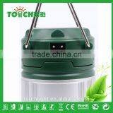 Green Color Rechargeable Lantern ABS Plastic Camping Lantern 3*AA Battery With Solar Charger Camp Lantern Light thumbnail-5