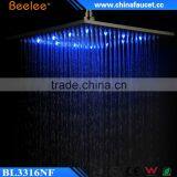 16 Inch Bathroom Mix Water Saving Square LED Rain Shower Head thumbnail-4