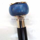 Antique Brass Walking Cane/Blue Color Walking Cane/Beautiful Color Walking Cane Wk1111 thumbnail-5