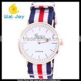 WJ-3395-2 Nylon Strap Rose Gold Case Geneva Watch Logo thumbnail-1