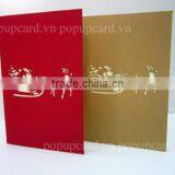 Santa Claus Christmas and New year 3d pop up card