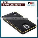 Luxury Premium Genuine Leather Case for Samsung Galaxy Note 4 Bumper Case thumbnail-4