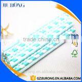 New Style Blue Stripe Drinking Paper Straws