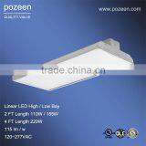 warehouse led lighting 155w 2ft length with DLC UL cUL Update from led fluorescent fixtures low bay led lighting