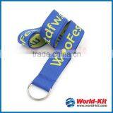 Badge Card Holder Custom Woven Logo Polyester Lanyard thumbnail-1