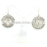 Peridot Round Faceted Cut 925 Sterling Silver Earring thumbnail-4