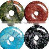 50mm mixing stones donut gemstone pendant