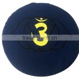 Third Eye Chakra embroidered Designed Meditation Zafu