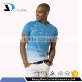 Guangzhou daijun O neck cotton sublimation bule print fashion t shirt