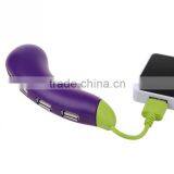 2015 Top Fashion Rushed Usb Hub Charging 1pc Cute Purple Eggplant Hub 4 Port Usb 2.0 Power Adapter For Computer & Networking thumbnail-1