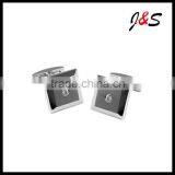 316l Black Round Stainless Steel Cufflink MS400A thumbnail-2