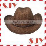 Unisex Woven Straw Cowboy Hat With Shapeable Brim thumbnail-2