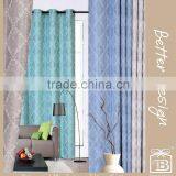 1pc Blue/taupe/teal/beige Color Jacquard Fabrics Atmosphere Fashion Beautiful New Style Curtains Designs Pictures for 2016 thumbnail-1