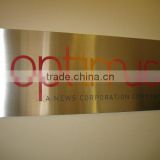Brushed Etched Stainless Steel Signs