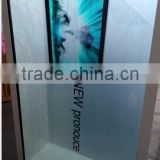 EKAA 2016 transparent vertical lcd display/digital showcase with our glass lcd display and stretched