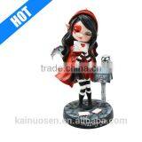 Handpainted Polyresin Pretty Girl Owl Figurine Sculpture thumbnail-1